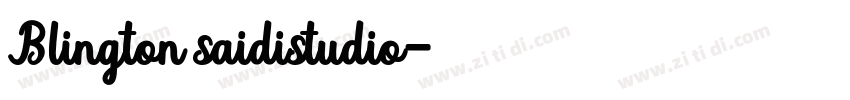 Blington saidistudio字体转换 Blington saidistudio字体转换